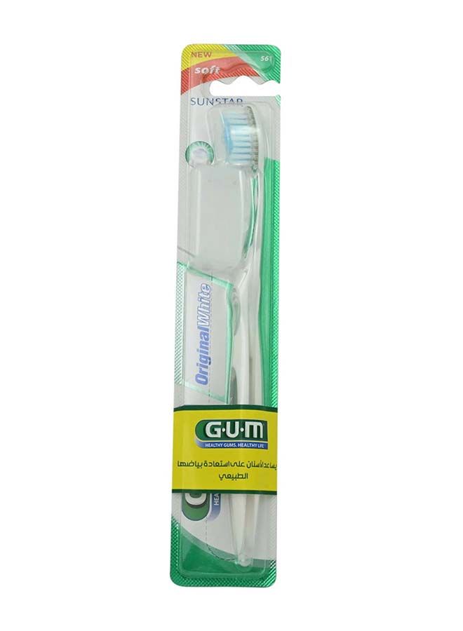 Gum فرشاة أسنان باتلر غم الأصلية البيضاء الناعمة