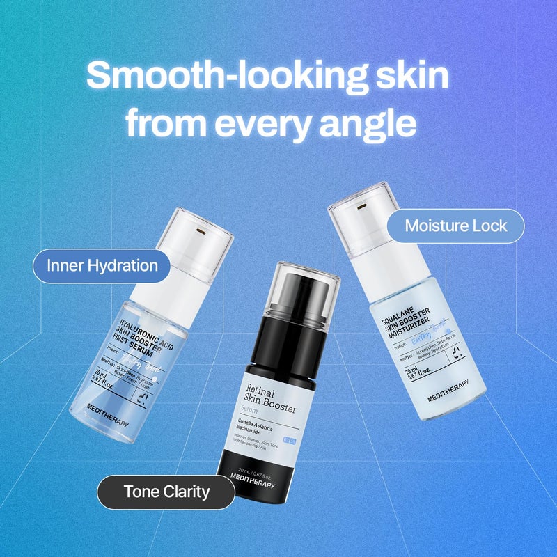 Meditherapy Gentle Boost Kit â€“ Korean Skin Care Set with Retinal & Hyaluronic Acid Serum & Squalane Moisturizer, Anti-Aging & Hydrating Routine, Beginner-Friendly, Travel & Gift - Image 3