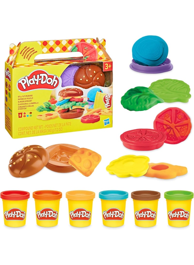 Play-Doh Grill Fun Playset with Dough Cans - Arts & Crafts for Kids 3+ - Image 1