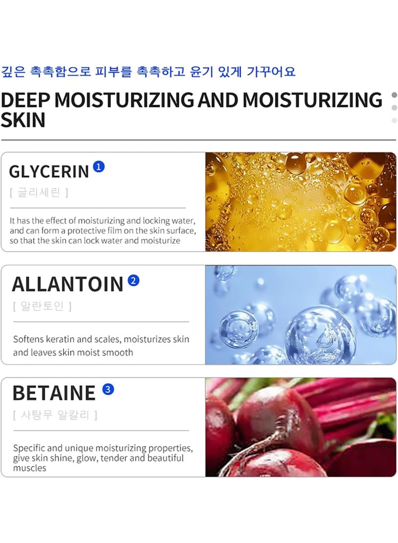 SOLARAE Centella Asiatica Calming Mask, 5Pcs 30ml Skin Rejuvenating & Soothing Essence Hydrating Sheet, Hyaluronic Essence Deep Hydration and Moisturizing, Antioxidant, Exfoliating, Radiant Glow - Image 5