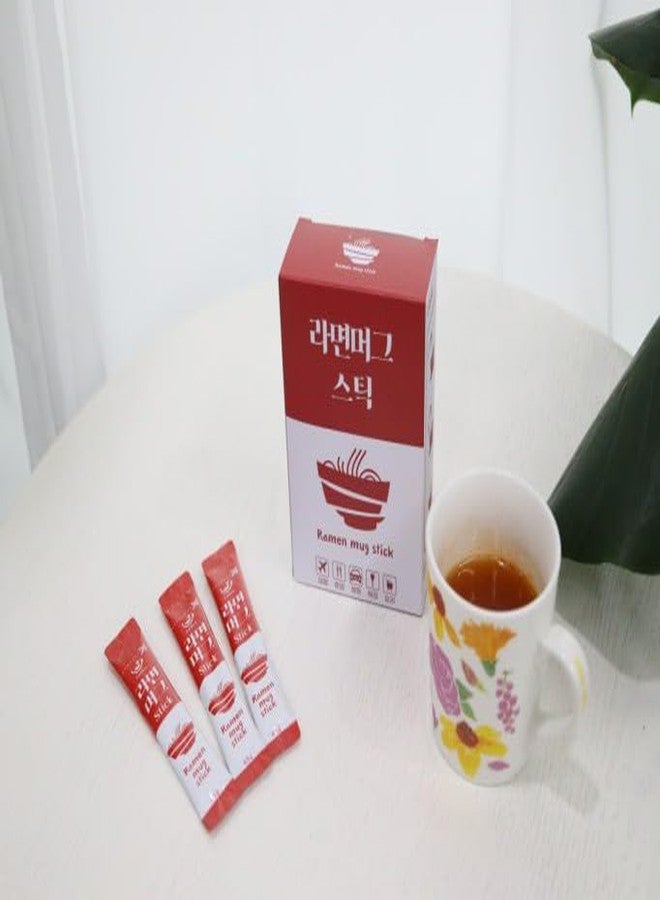 ZEESOON مسحوق مرق الرامن الكوري (20 عصا رايمون) حساء فوري لذيذ: للتخييم، أو بعد السهر، أو أثناء السفر (راستي رامن) - Image 3