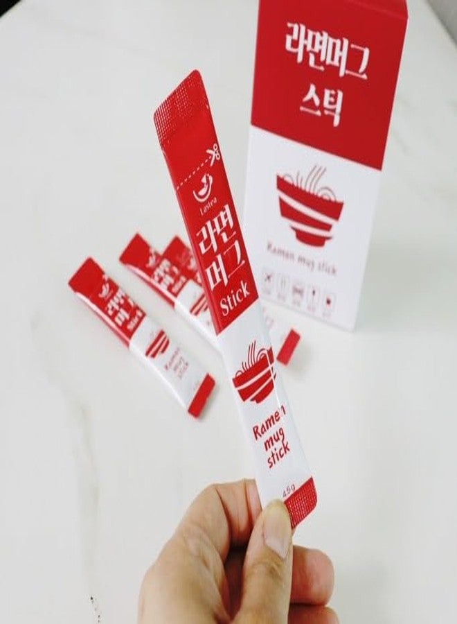 ZEESOON مسحوق مرق الرامن الكوري (20 عصا رايمون) حساء فوري لذيذ: للتخييم، أو بعد السهر، أو أثناء السفر (راستي رامن) - Image 2