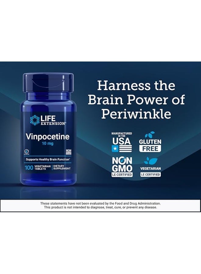 Life Extension Vinpocetine Dietary Supplement 10mg ,to support memory & cognition ,100 Vegetarian Tablets - Image 3