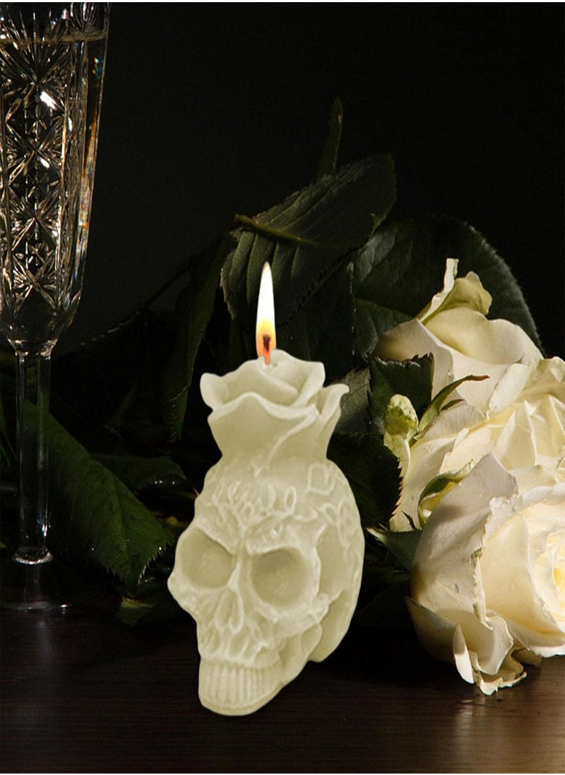 GGOOT - Skull Rose Mold - Halloween Skeleton Rose Head Silicone Mould Resin | Halloween Party Decor DIY Art Craft Food Safe Molds for Candies, Chocolates, Cupcakes - Image 1