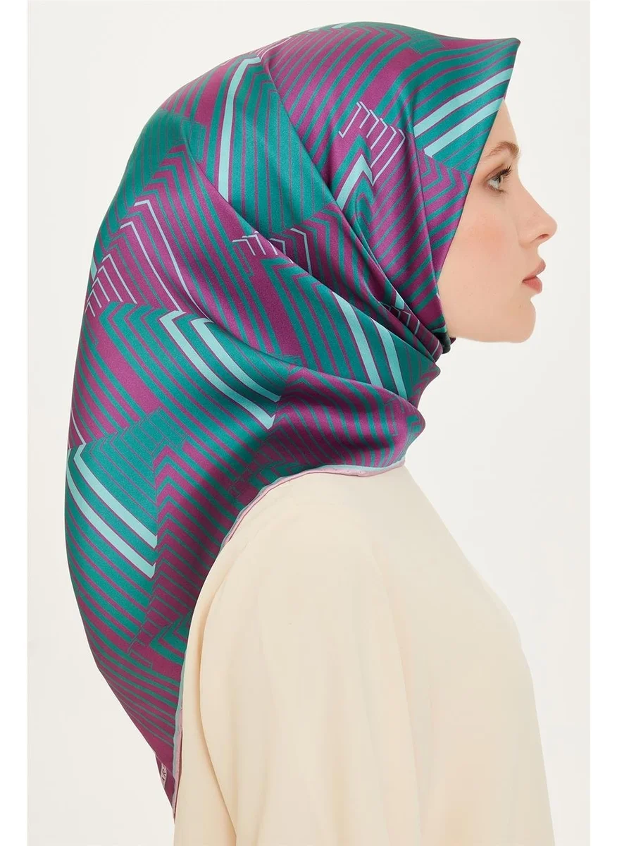 ARMINE Geometric Patterned Sura Pure Silk Scarf 9218D 39