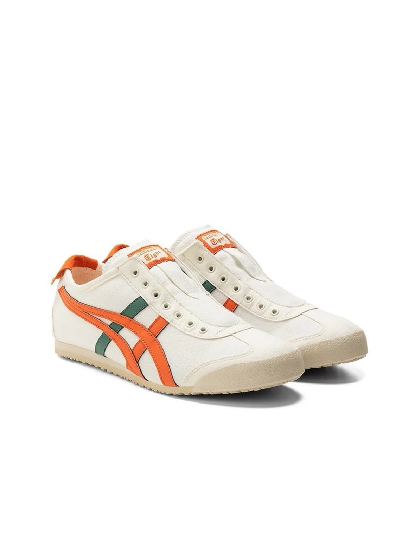 Onitsuka Tiger MEXICO 66 Slip-On Canvas Casual Shoes Beige/Orange/Green - Image 2