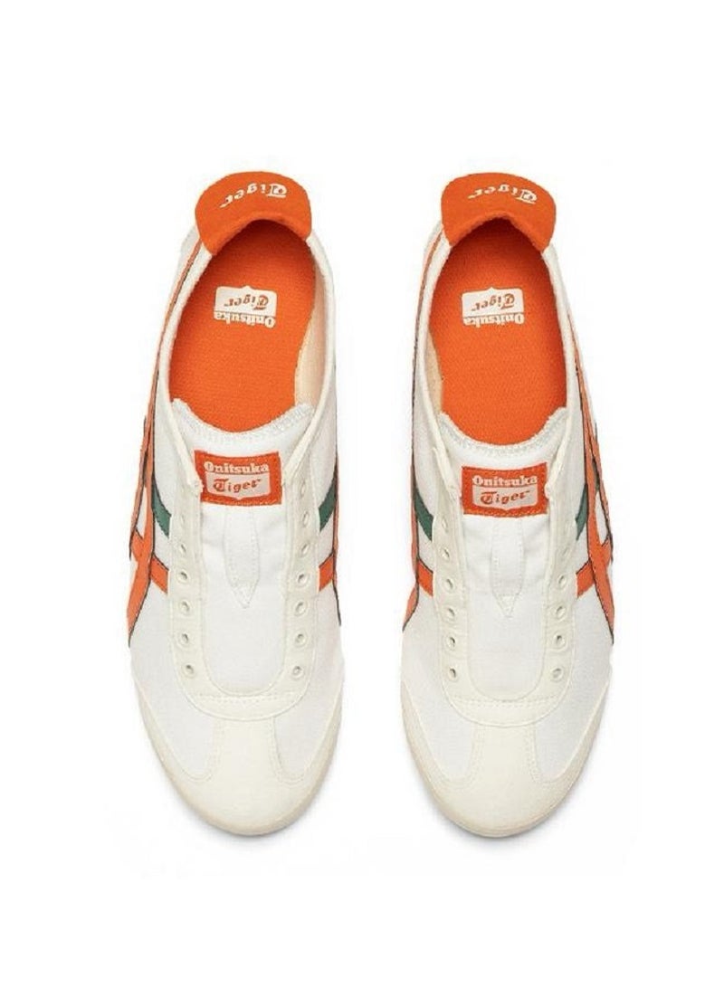 Onitsuka Tiger MEXICO 66 Slip-On Canvas Casual Shoes Beige/Orange/Green - Image 3