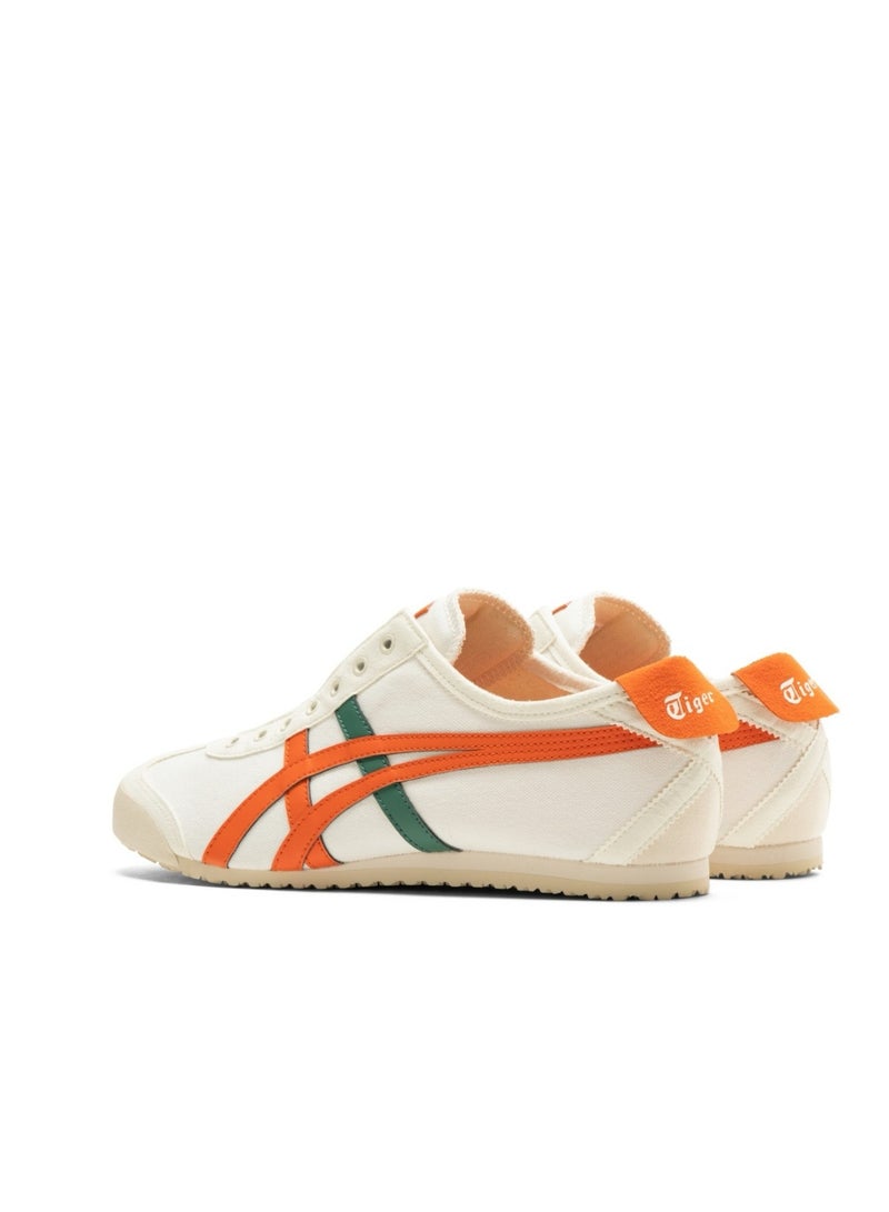 Onitsuka Tiger MEXICO 66 Slip-On Canvas Casual Shoes Beige/Orange/Green - Image 4