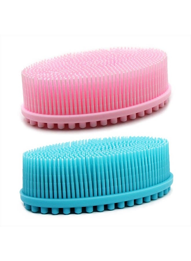 DNC Silicone Body Scrubber Exfoliating Bath Body Brush for Shower 2 Pack - Image 1