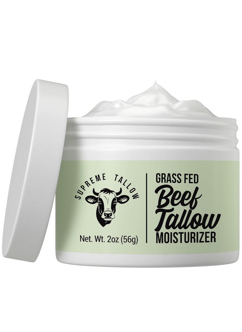 Peak Performance Supreme Tallow  Grass Fed Beef Tallow Moisturizer For Sensitive Skin Unscented Ultra High Purity Whipped Tallow Balm 2In1 Face Cream And Body Lotion For Dry Damaged Or Sensitive Skin Care 