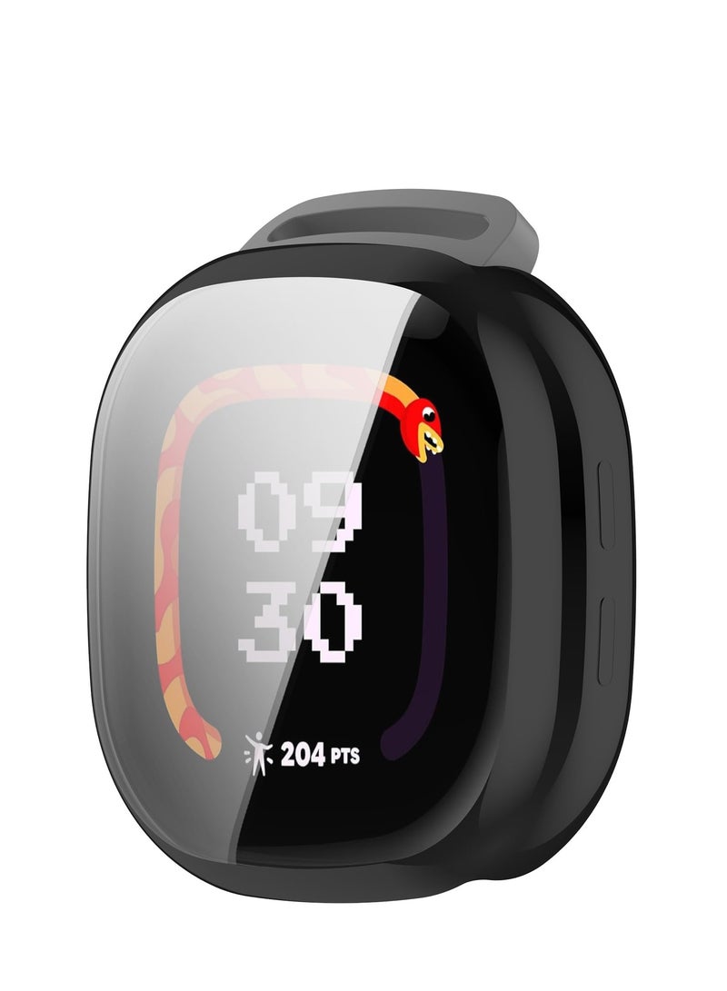 Case Compatible with Fitbit Ace LTE TPU Soft Silicone/ All-Inclusive Protection/ Watch Cover Compatible with Fitbit Ace LTE (Black) - Image 3