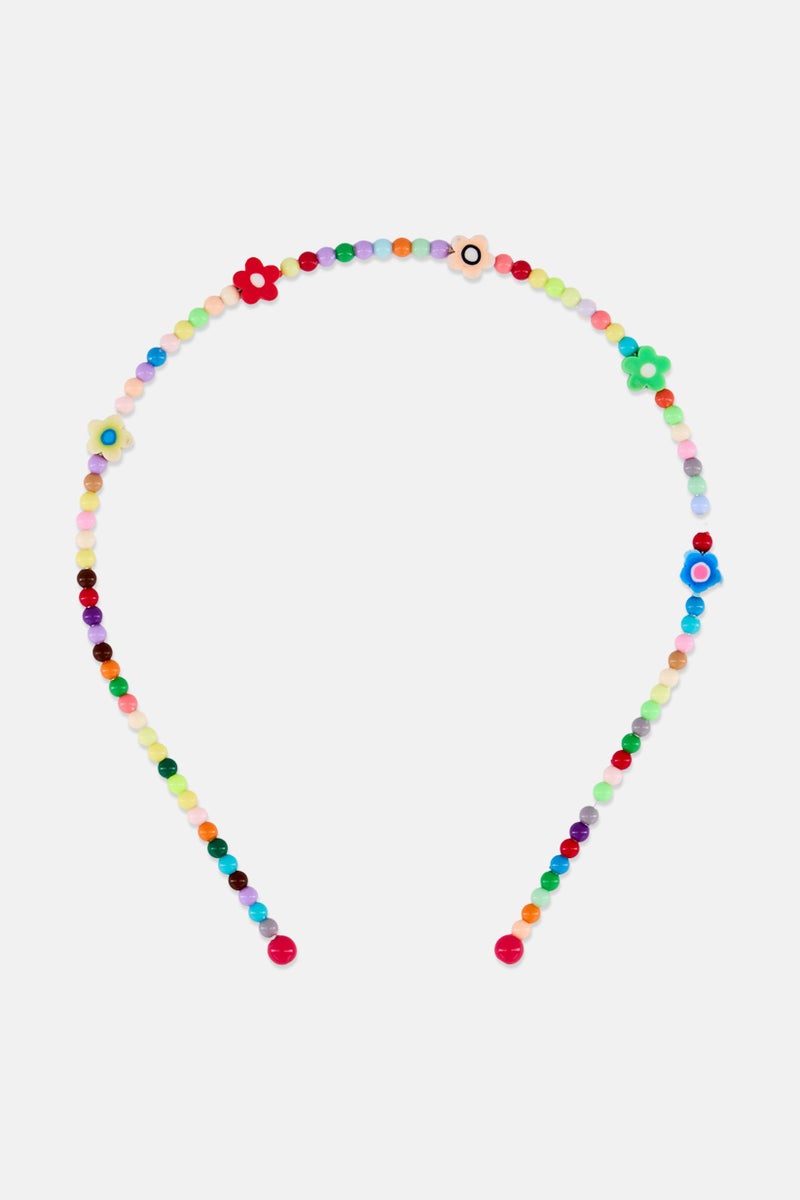 Lefties Kids Girls Colorful Beads Headband, Multicolor  - Image 2