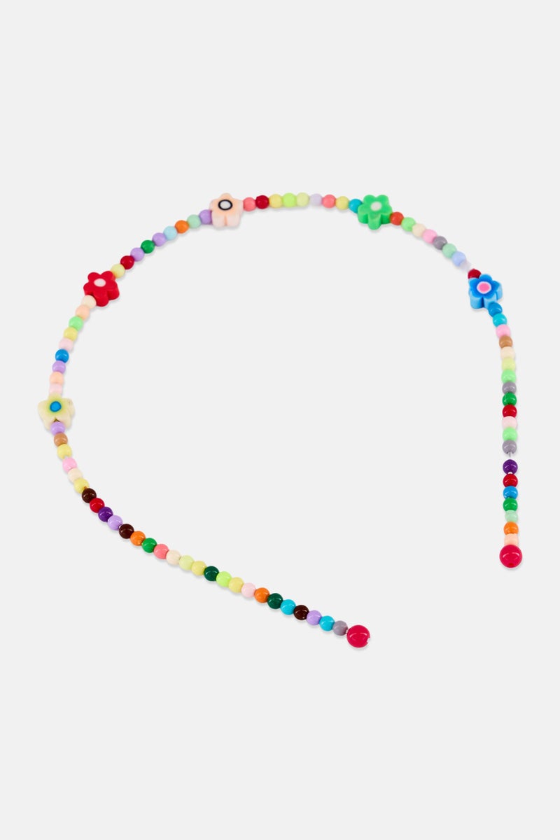 Lefties Kids Girls Colorful Beads Headband, Multicolor  - Image 3