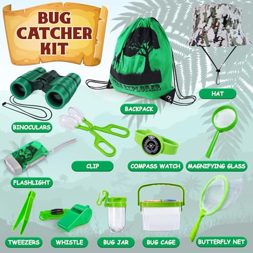 ESSENSON Bug Catcher and Kids Explorer Kit Outdoor Bug Catching Explorer Adventure Kit with Binoculars Summer Outdoor Toys for Kids Ages 48 - Image 5