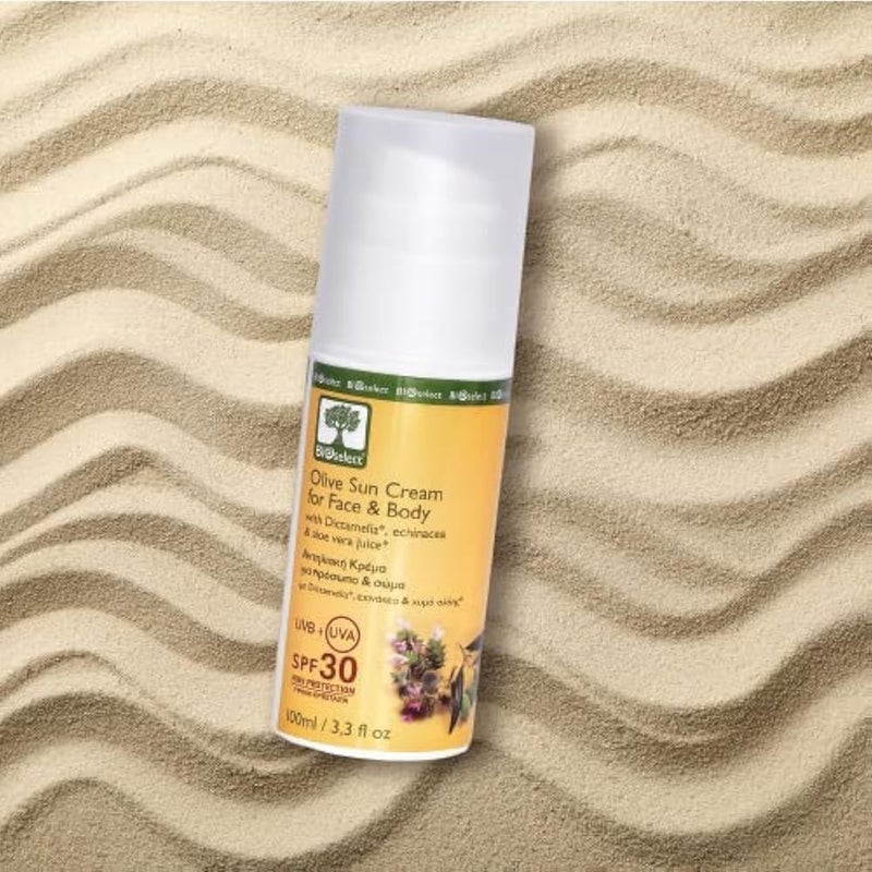 BIOselect Olive Sun Cream for Face and Body High Protection SPF 30 (100 ML) PN: 520030643145 - Image 3