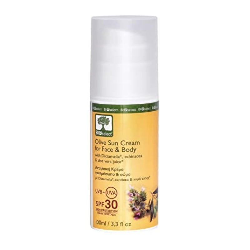 BIOselect Olive Sun Cream for Face and Body High Protection SPF 30 (100 ML) PN: 520030643145 - Image 1