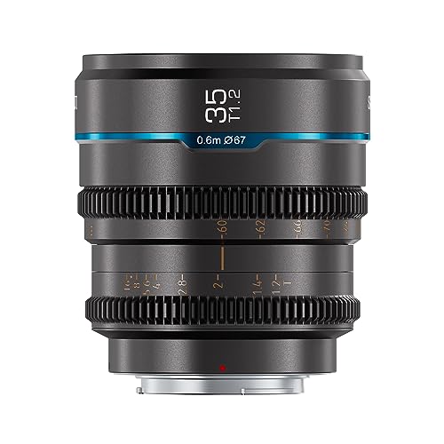 SIRUI Night Walker 35mm S35 Manual Focus Cine Lens T12 Large Aperture RF Mount Lens Compatible with RED Komodo R7 R10 C70 R50 MS35RG Metal Grey - Image 1