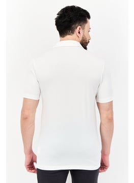 Adidas Men Sportswear Fit Short Sleeve Outdoor Polo Shirt, White  - Image 3
