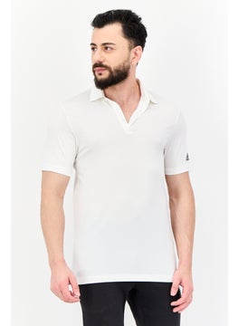 Adidas Men Sportswear Fit Short Sleeve Outdoor Polo Shirt, White  - Image 1
