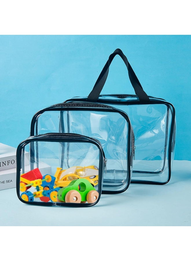 9 Packs Clear PVC Zippered Storage Bags for Toys & Toiletry, Waterproof Organizer Set - Image 5