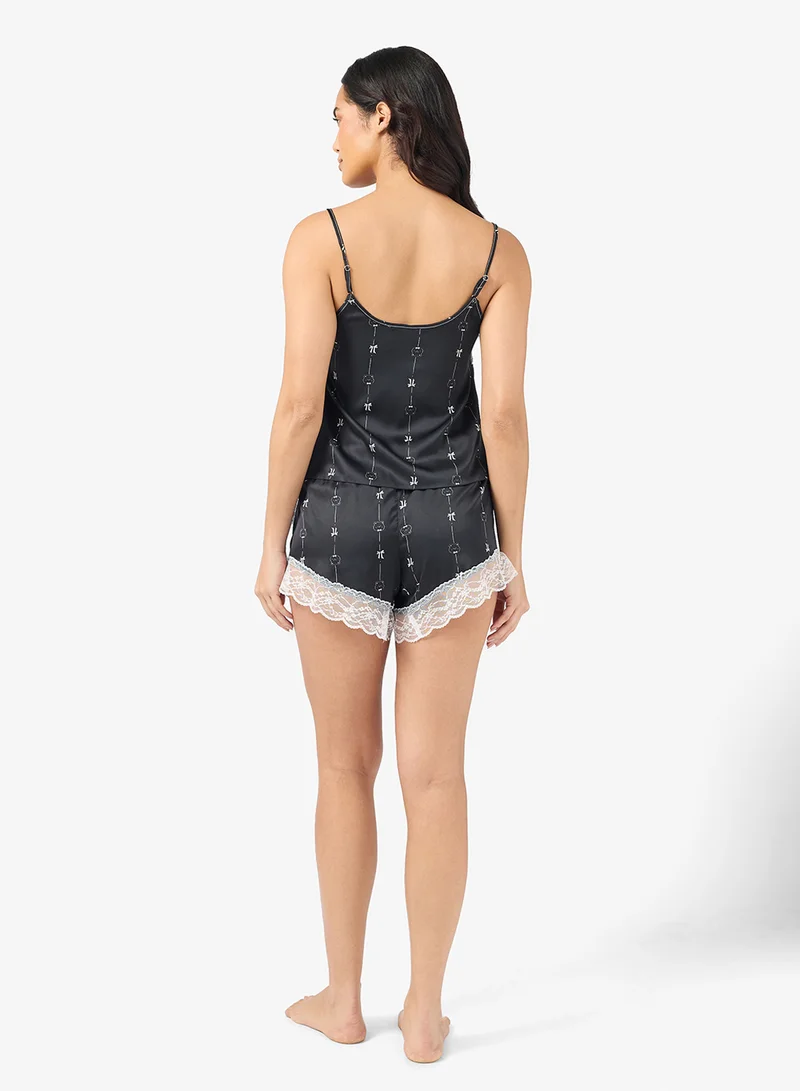 ايلا Printed Cami Top & Shorts Set
