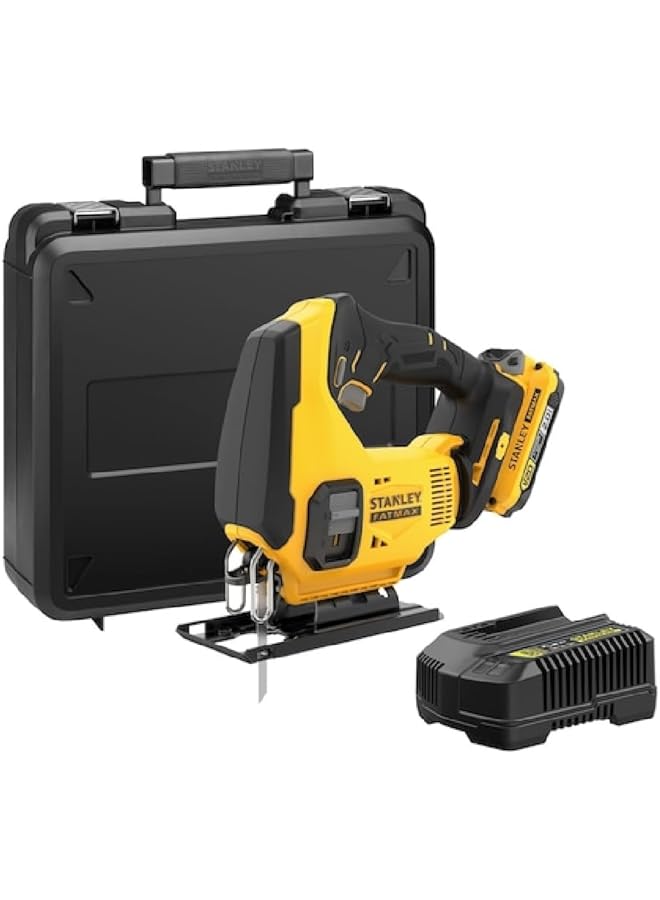 Stanley 18V 0 2500Spm Fatmax V20 Cordless Jigsaw Yellow And Black Sfmcs600D1K Gb - Image 1