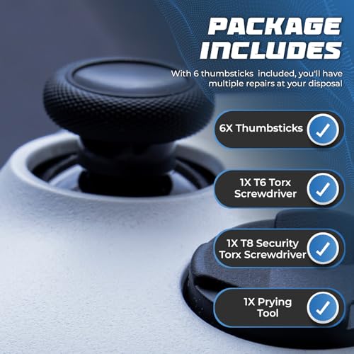 SOSS GAMING Xbox One Controller Joystick Replacement - 6PCS Thumbsticks Analog Thumb Sticks Parts - Ultra Durable with T6 and T8h Repair Screwdriver Kit for Xbox One Controller - Image 4