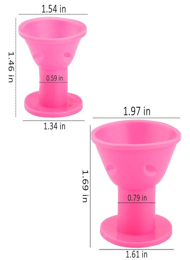 KIDWILL 10 Pcs Pink Magic Silicone Hair Rollers, Heatless Curling Rod Headband, Overnight Hair Curlers for Women, Hair Style Rollers, Styling Tools - Image 2