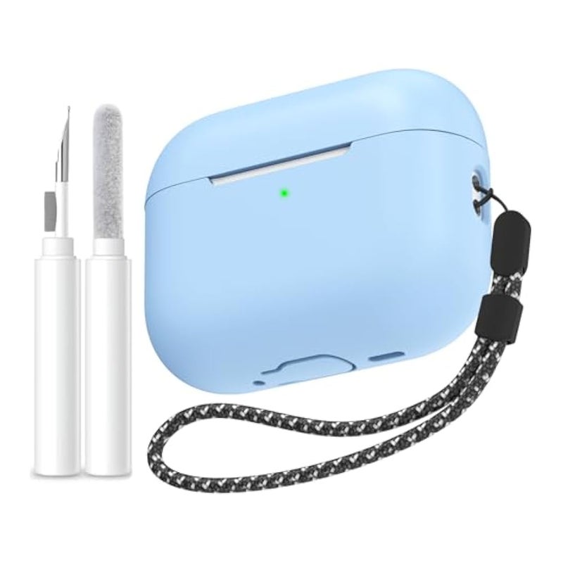 Ahastyle AirPods Pro 3 Case Cover (2025) with Cleaning Kit Soft Silicone AirPods Pro 3rd Generation Case with Lanyard Full Body Shockproof Cover Skin for Apple AirPods Pro 3rd Gen 2025 - Image 2