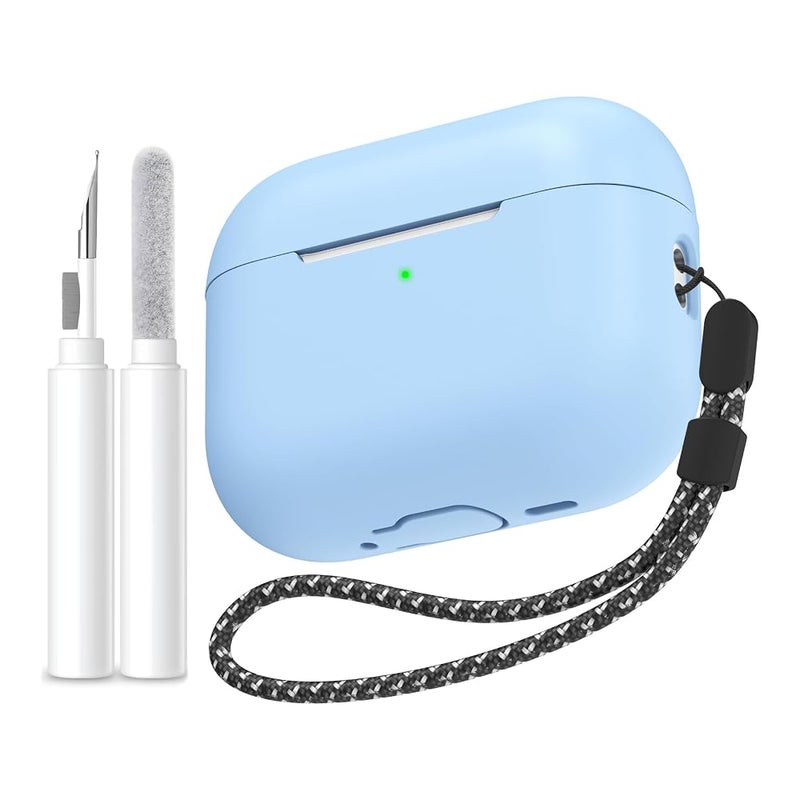 Ahastyle AirPods Pro 3 Case Cover (2025) with Cleaning Kit Soft Silicone AirPods Pro 3rd Generation Case with Lanyard Full Body Shockproof Cover Skin for Apple AirPods Pro 3rd Gen 2025 - Image 1
