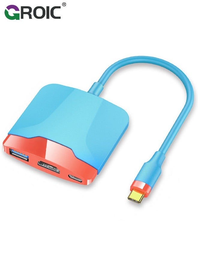 GROIC USB C to HDMI Adapter for Nintendo Switch/Switch OLED/MacBook Pro Air/iPad Pro/Android Phone, USB3.0 5GBps Date Transfer, USBC 4K Output Multiport AV Converter Adaptor Switch  - Image 2