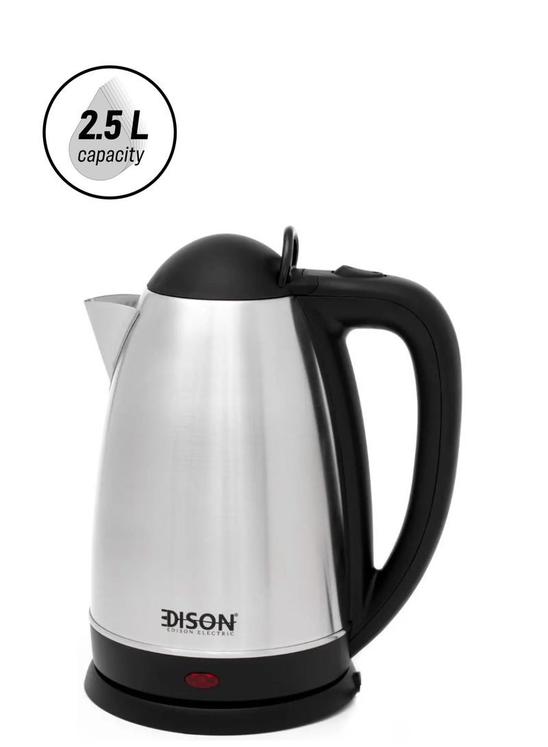 Edison Electric Kettle, 2.5L, 2150W - Silver - Image 1