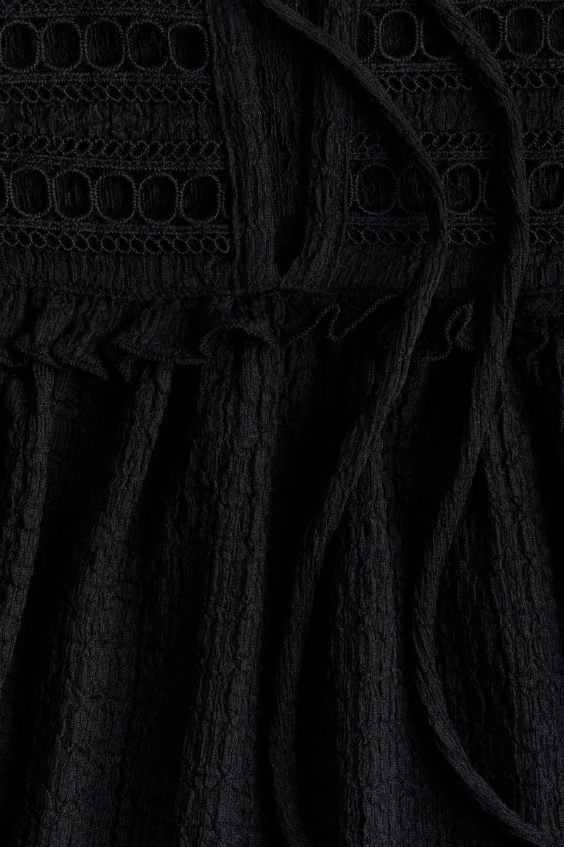 H&M Oversized Frill-Trimmed Blouse