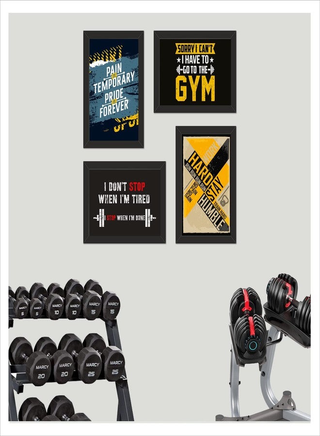 PAPER PLANE DESIGN Framed Poster For Gym Wall Motivation Set of 4 (GYM-G) - Image 2