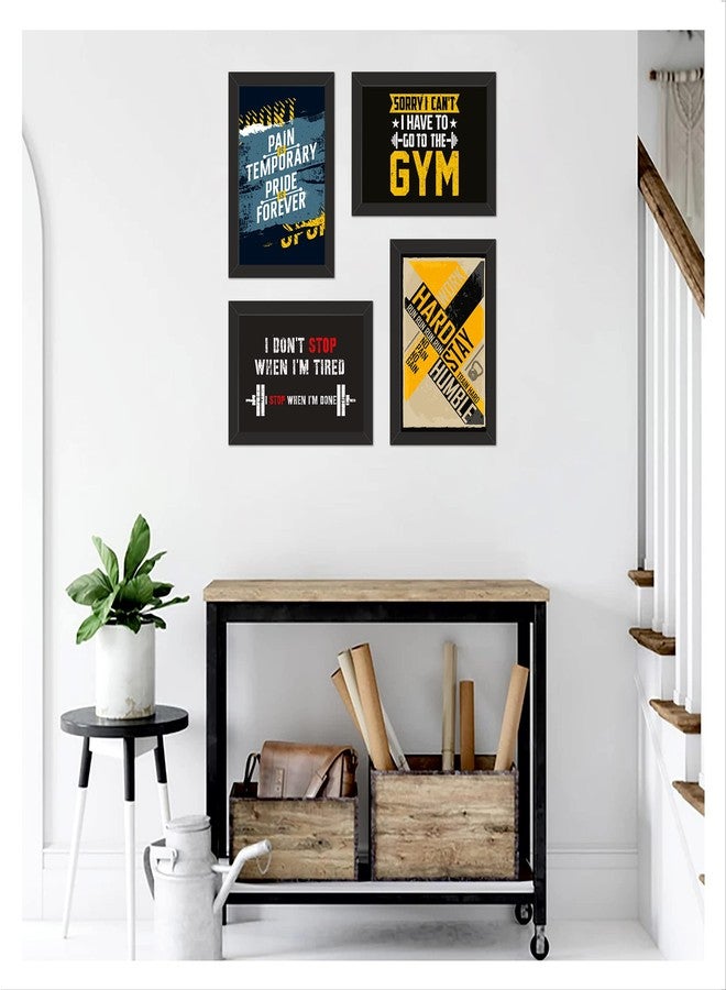 PAPER PLANE DESIGN Framed Poster For Gym Wall Motivation Set of 4 (GYM-G) - Image 3