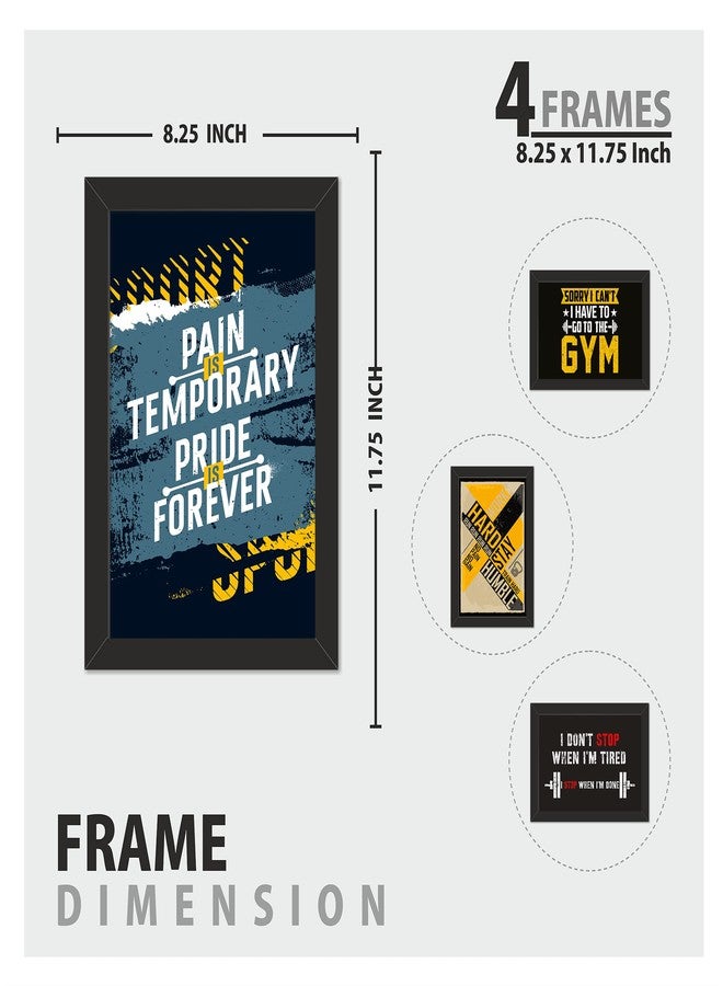 PAPER PLANE DESIGN Framed Poster For Gym Wall Motivation Set of 4 (GYM-G) - Image 5