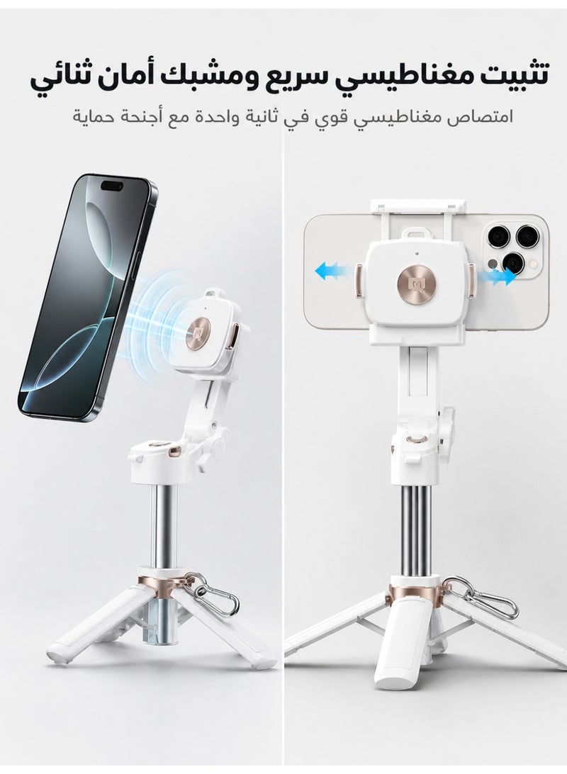 حامل ثلاثي ومونوبود مغناطيسي 3 في 1، ترايبود هاتف قابل للتمديد مع ريموت بلوتوث لاسلكي، ستاند محمول قابل للطي للسفر والتصوير، متوافق مع آيفون وأندرويد - Image 4