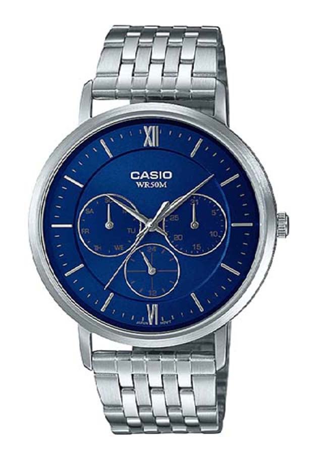 CASIO Analog Round Waterproof Wrist Watch With Stainless Steel MTP-B300D-2AVDF - Image 1