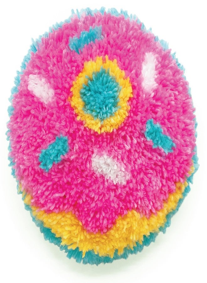 BOX CANDIY Totally Deco Donut Latch Hook Hooked Rug Pillow Kit to Make and Display - Image 1
