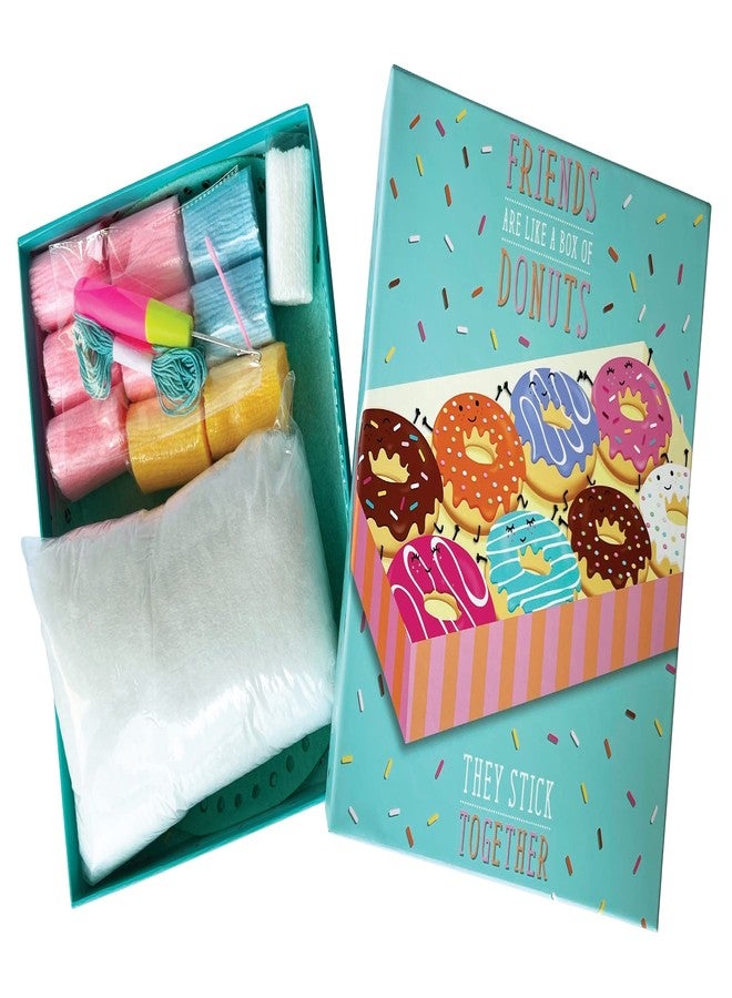 BOX CANDIY Totally Deco Donut Latch Hook Hooked Rug Pillow Kit to Make and Display - Image 3