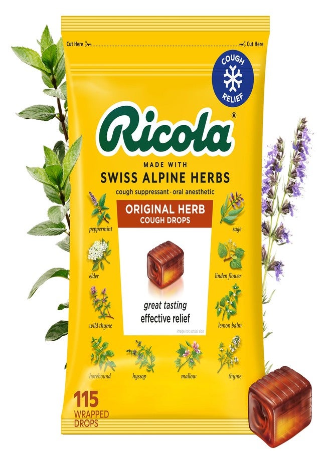 Ricola Original Herb Cough Drops with Menthol - Cough and Sore Throat Relief - 115 Count - Herbal Throat Lozenges - Image 1
