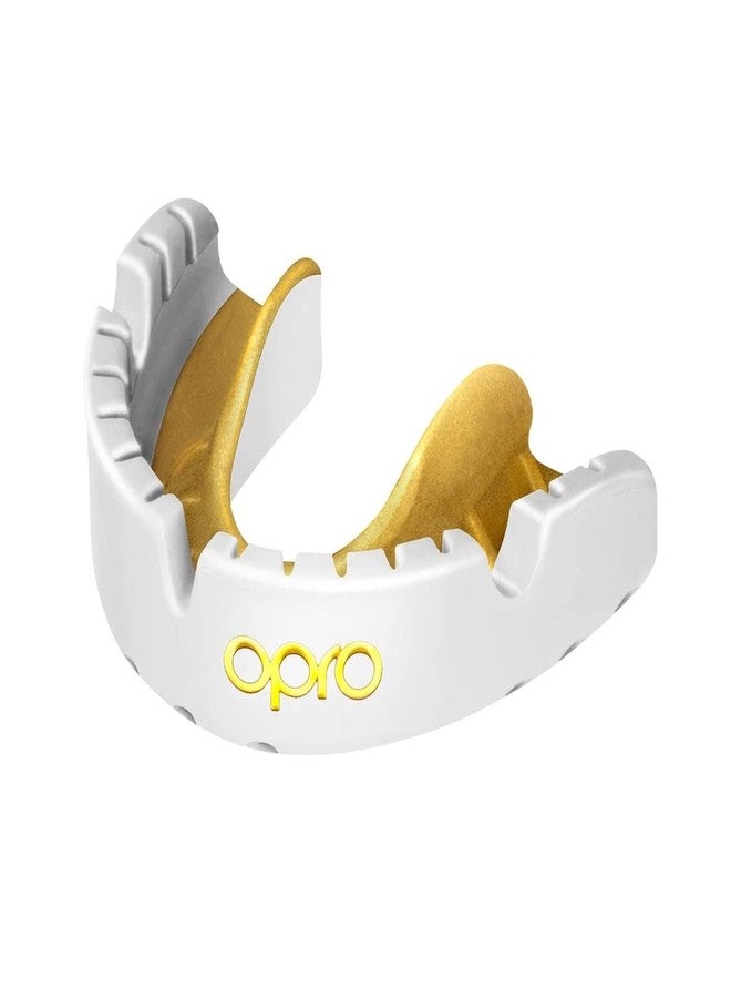 أوبرو واقي الفم OPRO الذهبي للتقويم - مقاس ممتاز - واقي لثة للبالغين (١٠ سنوات فأكثر) - واقي فم OPRO للملاكمة والفنون القتالية المختلطة، واقي لثة سهل التركيب الذاتي للرجبي والهوكي - حماية فائقة مع ضمان للأسنان - Image 1