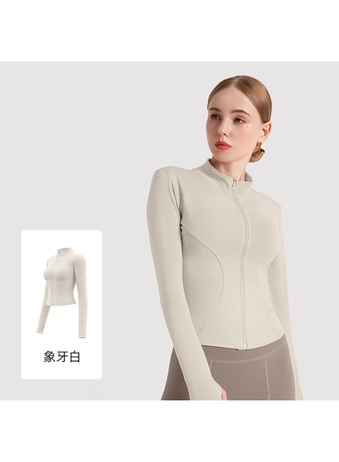 Women's Tracksuit Jacket Slim Fit Long Sleeved Fitness Coat Yoga Tops with Thumb Holes Gym Jacket Workout Sweatshirts  - Image 1