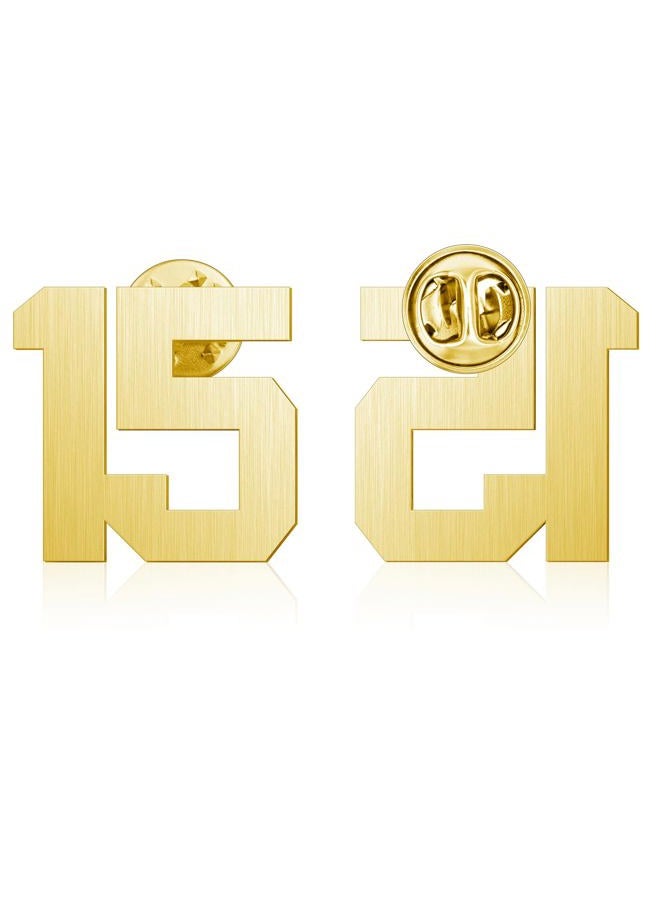 AMITER Personalized 0-100 Number Lapel Pins, 18K Gold Brooch Pin Tie Tacks for Suits, Neckties, Hats, Men & Women - Image 5