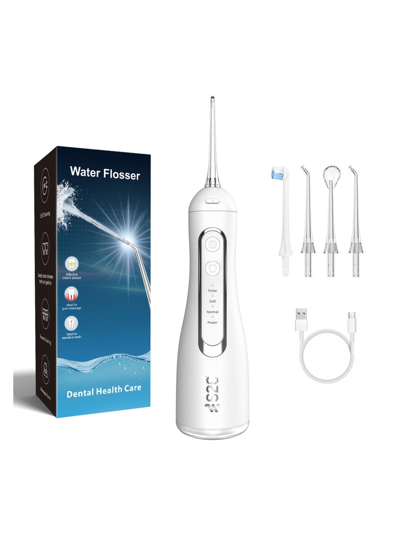 S2C Cordless Water Flosser – Rechargeable Oral Irrigator for Teeth Cleaning – IPX7 Waterproof, Deep Cleaning for Braces & Dental Work, 3 Pressure Modes - Image 1