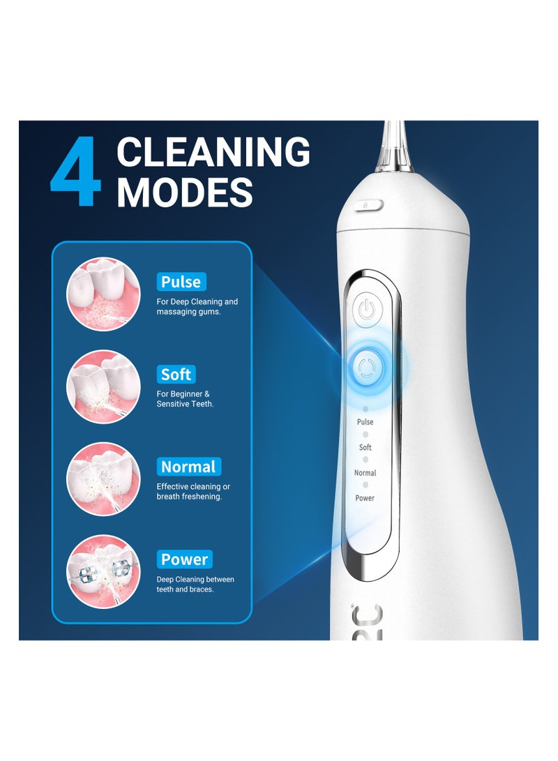 S2C Cordless Water Flosser – Rechargeable Oral Irrigator for Teeth Cleaning – IPX7 Waterproof, Deep Cleaning for Braces & Dental Work, 3 Pressure Modes - Image 2