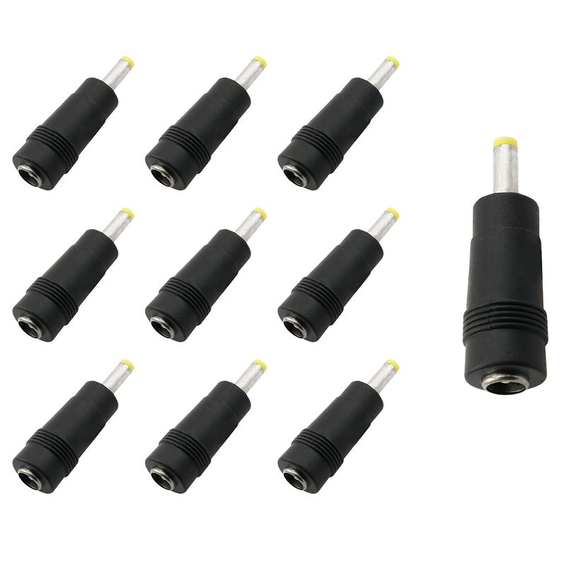 ZYAMY 10pcs DC Power Adapter 5.5x2.1mm Female Jack to 4.0x1.7mm Male Plug Electrical Socket Adapter Plug Converter