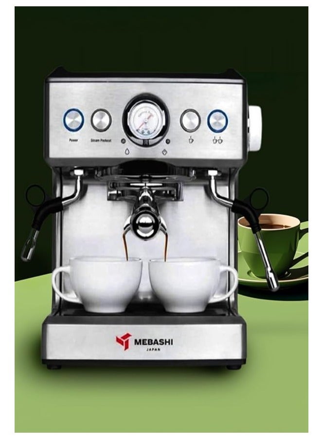 MEBASHI Commercial Coffee Machine, 2.1L Capacity, 20 Bar Pressure, (ME-CCM2051) (1350W)(Stainless Steel) - Image 3
