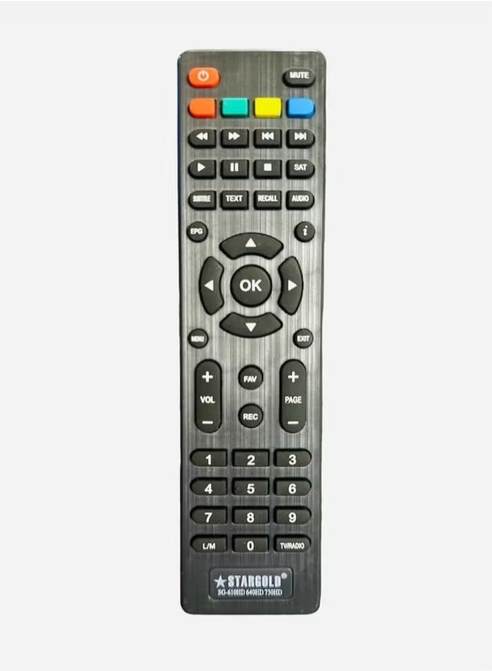 Stargold Satellite Receiver Remote Control For SG-610HD 640HD 730HD - Image 1