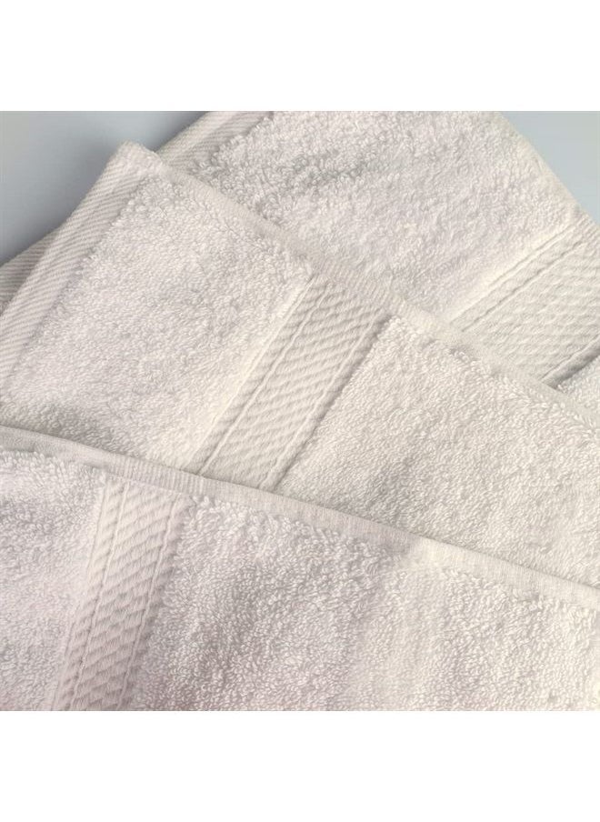 Superior Solid Egyptian Cotton Towel Set, Washcloths 13” x 13”, Hand Towels 20” x 30”, Bath Towels 30” x 55”, Cream, 6-Pieces  - Image 2